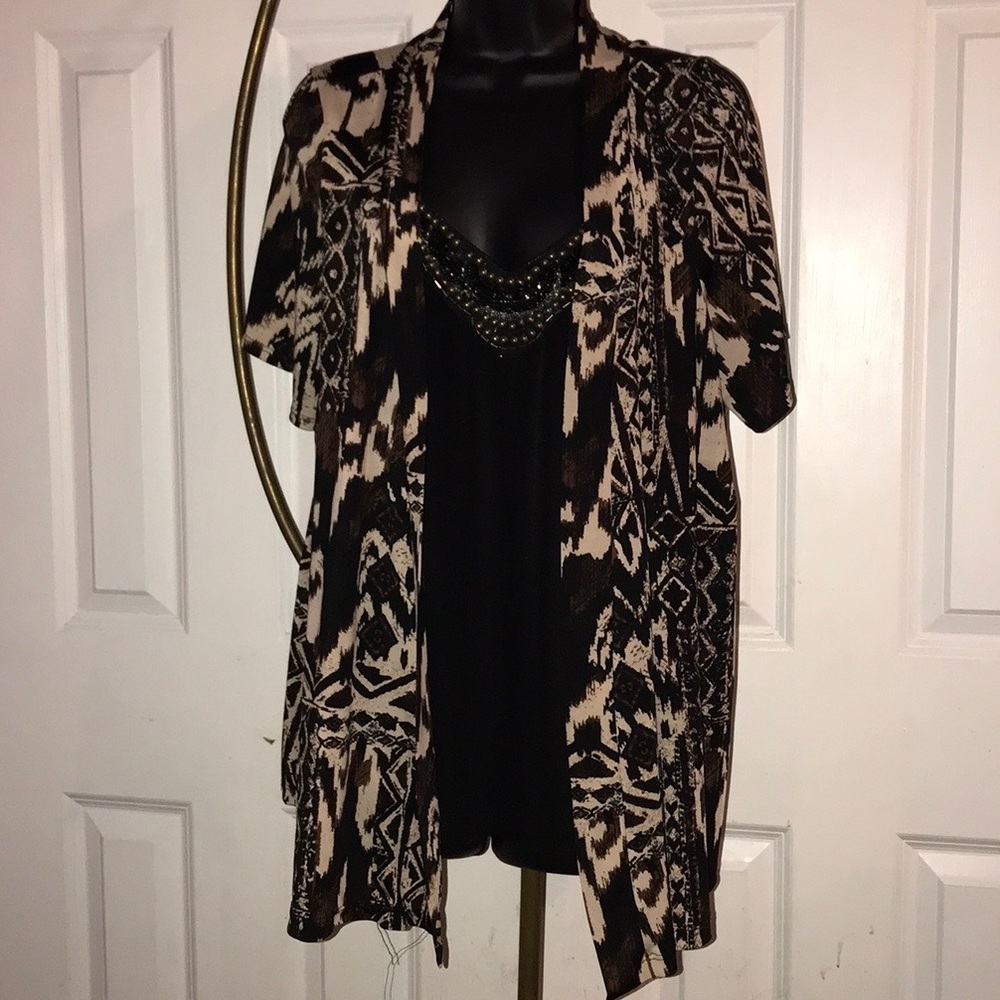 Faux 2 Piece Tunic by Judith - Size 1X